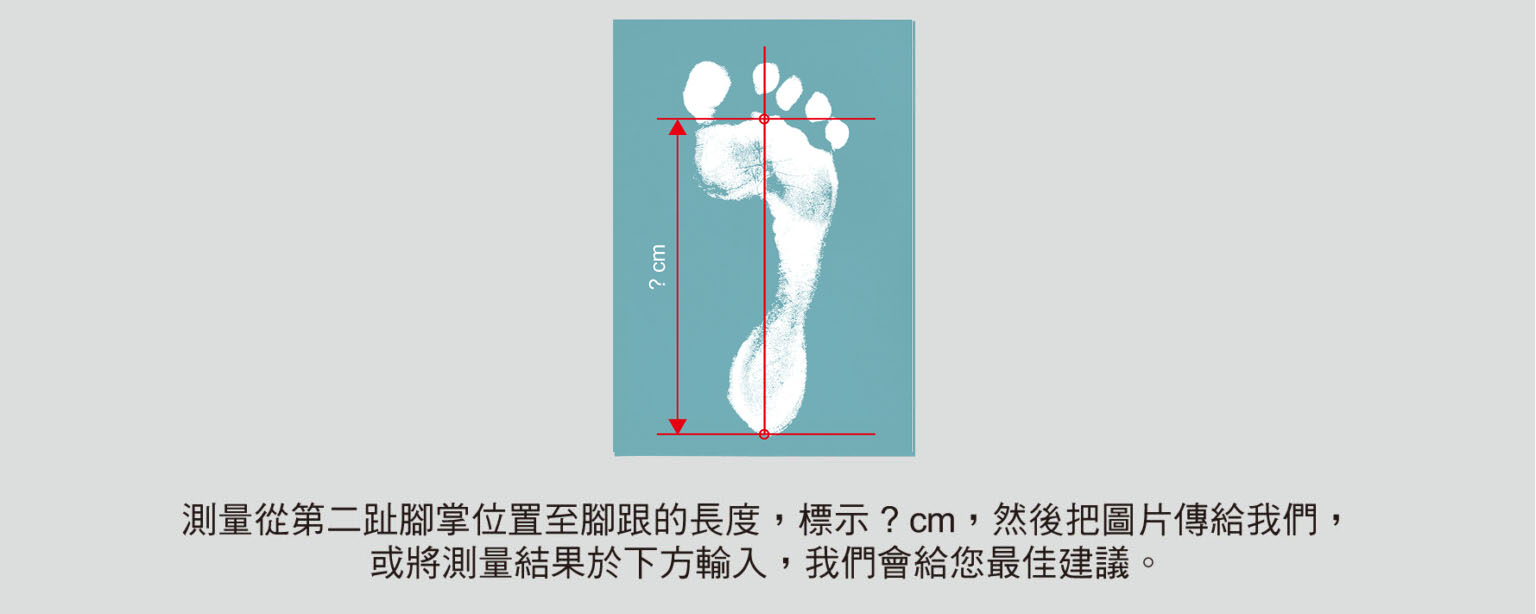 測量鞋墊尺寸-4：測量從第二趾腳掌位置至腳跟的長度